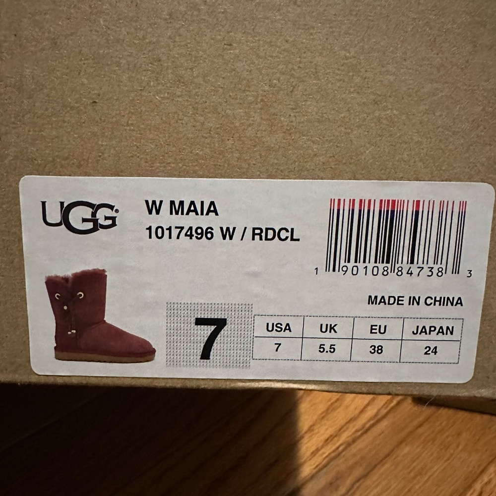 Ugg Maia Red Clay Size 7. Good Condition! Comes With Box. Smoke/Pet Free Home. View 3